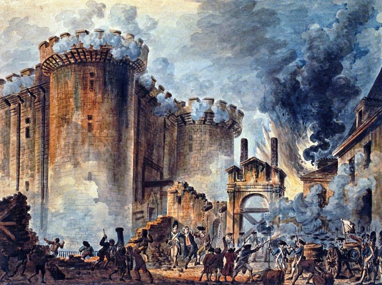 "La Prise de la Bastille" (la Presa de la Bastilha), 1789