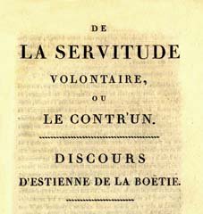 Pagina de títol dau discors d'Esteve de La Boetiá