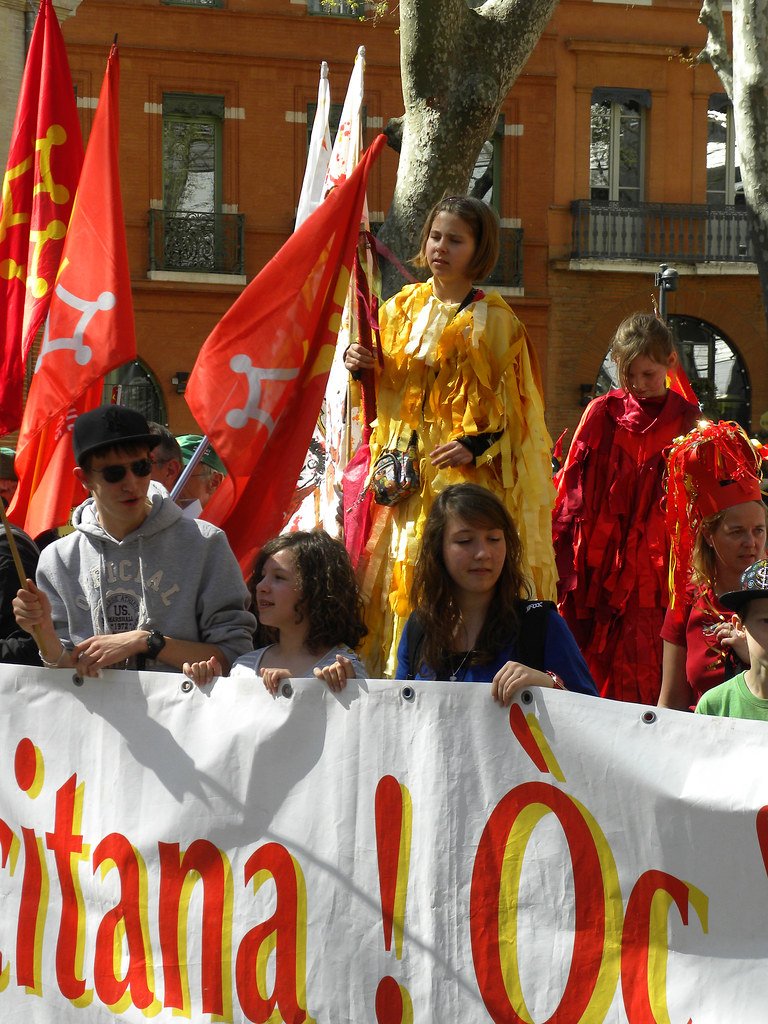 Manifestacion per la lenga occitana a Tolosa, març de 2012